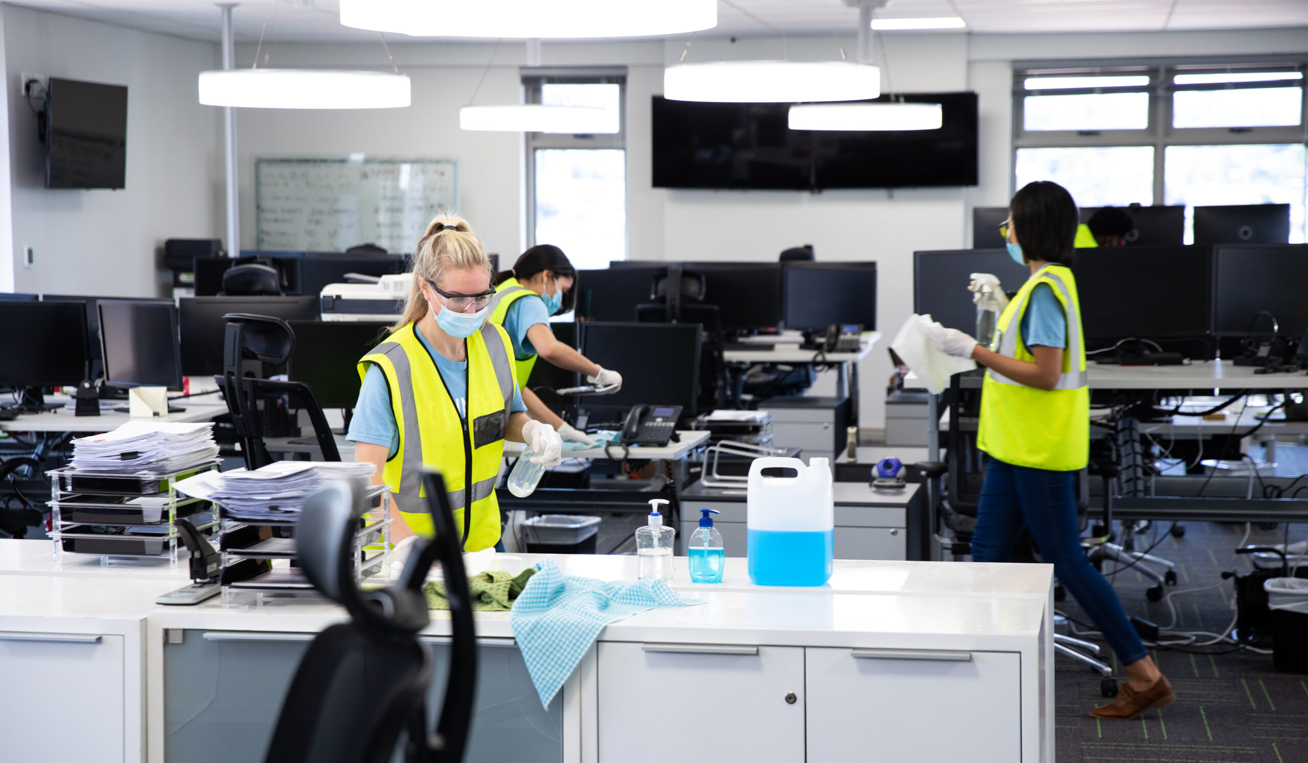 team wearing hi vis vest and face mask cleaning th 2023 11 27 05 36 53 utc scaled